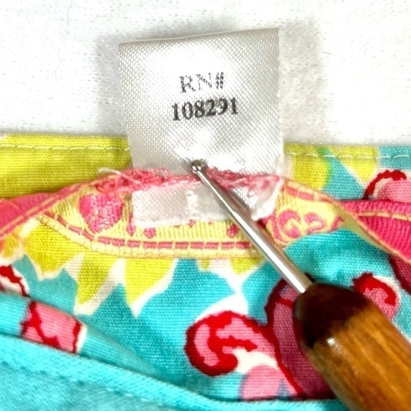 KEY WEST Women’s Floral Print Mallory Capri Crop Pants Bright Pink Lime Size 8 - Picture 8 of 12